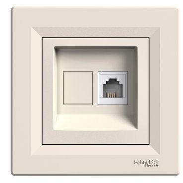 РОЗЕТКА ТЕЛЕФОННА RJ11 КРЕМ ASFORA