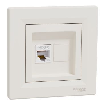 РОЗЕТКА КОМП'ЮТЕРНА RJ45 UTP КАТ. 5Е КРЕМ ASFORA