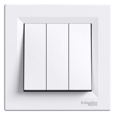 ВИМИКАЧ ТРЬОХКЛАВІШНИЙ БІЛИЙ ASFORA